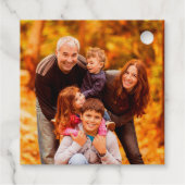 Diamant Gatsby Geometrische Foto Echt Goud Folie Bedankjes Labels (Achterkant)