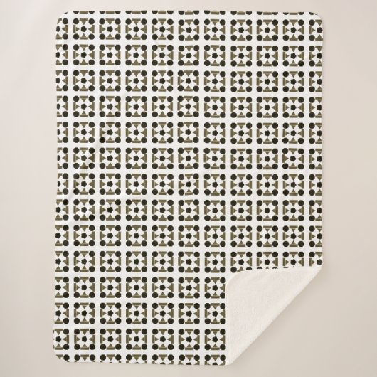 Diamant geometrische kunst sherpa deken (Voorkant)