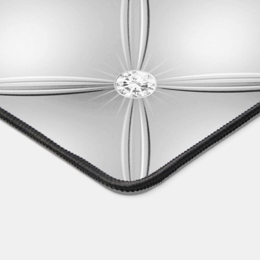 Diamant getuft ontwerp, zilver bureaumat (Hoek)