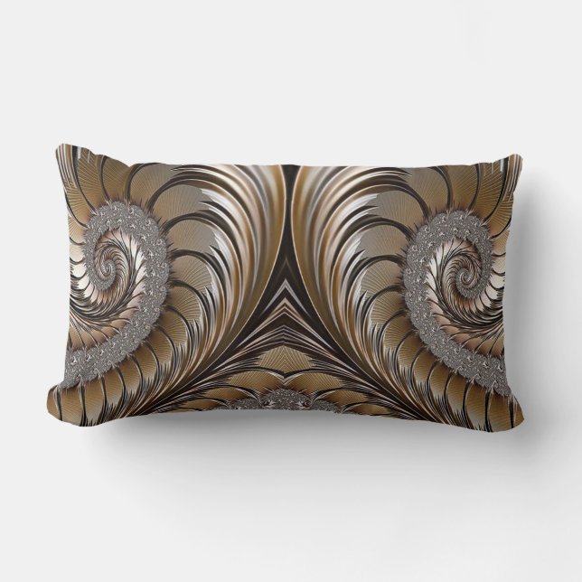 Diamant Glitter, Brons, Goud en Marmer Kussen (Voorkant)