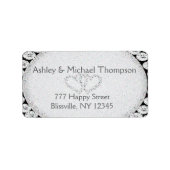 Diamant Glitter | Huwelijksetiket Etiket (Voorkant)