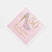 Diamant Glitter Vijftig en Fabulous 50ste Verjaard Servet (Hoek)