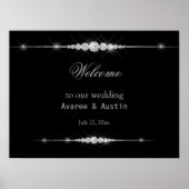 Diamant Glitter Welkom bij onze trouwposter Poster (Voorkant)