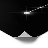 Diamant Glitter Welkom op Onze Bruiloft Poster (Hoek)