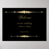 Diamant Glitter Welkom op Onze Bruiloft Poster (Voorkant)