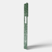 Diamant groene glitterscriptie monogram naam Case-Mate iPhone case (Achterkant / Rechts)