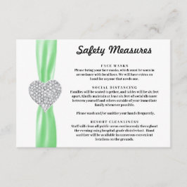 Diamant Hart Groene Lint Veiligheidsmaatregelen Informatiekaartje