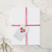 Diamant hart in vele kleuren cadeaulabel (Met Touw)