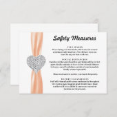 Diamant Hart Oranje Lint Veiligheidsmaatregelen Informatiekaartje (Voorkant / Achterkant)