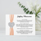 Diamant Hart Oranje Lint Veiligheidsmaatregelen Informatiekaartje (Staand voorkant)