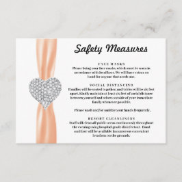 Diamant Hart Oranje Lint Veiligheidsmaatregelen Informatiekaartje