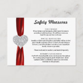 Diamant Hart Rode Lint Veiligheidsmaatregelen Informatiekaartje (Voorkant)