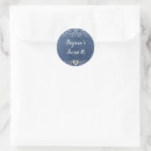Diamant Hart Rood Glitter Glans Glam Modern Ronde Sticker (Tas)