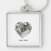 Diamant Hart Sleutelhanger (Voorkant)