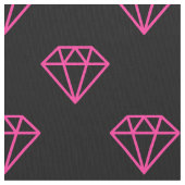 Diamant - heet roze op zwart stof (Close Up)