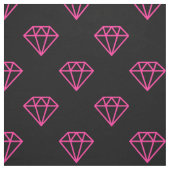 Diamant - heet roze op zwart stof (Swatch)