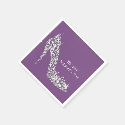 diamant hoge hakken glitter elegant servet (Hoek)