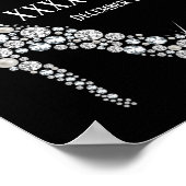 diamant hoge hakken glitter elegant welkomstbord poster (Hoek)