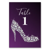 diamant hoge hakken glitteren elegant kaart (Achterkant)