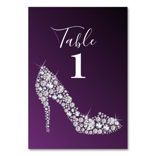 diamant hoge hakken glitteren elegant kaart (Voorkant)