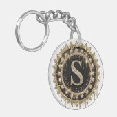 Diamant Initiaal S Sierdecoratie Sleutelhanger (Voorkant Links)