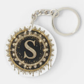 Diamant Initiaal S Sierdecoratie Sleutelhanger (Achterkant)