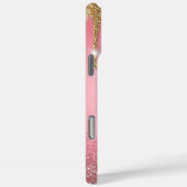 Diamant Initiële Letter D Goud Roze Cadeau Voor Mo Case-Mate iPhone Case (Achterkant / Rechts)