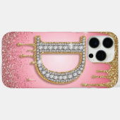 Diamant Initiële Letter D Goud Roze Cadeau Voor Mo Case-Mate iPhone Case (Achterkant (horizontaal))