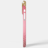 Diamant Initiële Letter D Goud Roze Cadeau Voor Mo Case-Mate iPhone Case (Achterkant / Links)