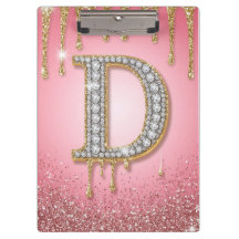 Diamant Initiële Letter D Goud Roze Cadeau Voor Mo