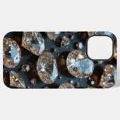 Diamant iPhone Hoesje ziet eruit als echte diamant iPhone 12 Pro Max Hoesje (Achterkant horizontaal)