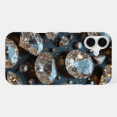 Diamant iPhone Hoesje ziet eruit als echte diamant iPhone 16 Plus Hoesje (Achterkant horizontaal)