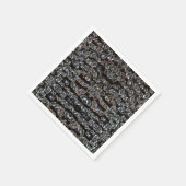 Diamant juweelpatroon elegant zilver zwart feest servet (Hoek)