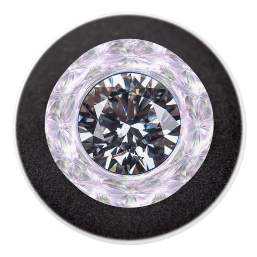 Diamant Juwelen Edelsteen Keramische Knop (Voorkant)