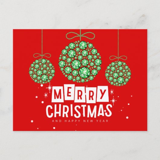 Diamant Kerstversiering Briefkaart (Voorkant)