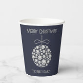 Diamant Kerstversiering Papieren Bekers (Achterkant)