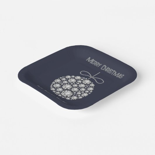 Diamant Kerstversiering Papieren Bordje (Gebogen)