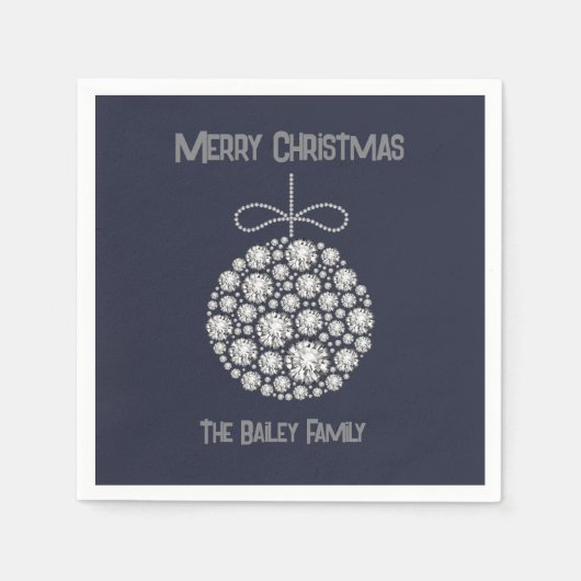 Diamant Kerstversiering Servet (Voorkant)