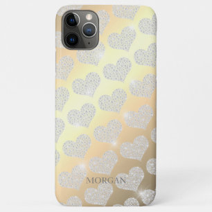 Diamant Klein Hart Patroon, DIY Naam, Goud Case-Mate iPhone Case