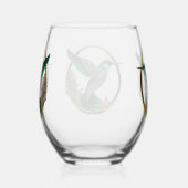 Diamant kolibrie wijnglas zonder voet (Rechts)