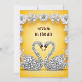 Diamant Kristallen Zwanen Romantische Warme Scene Save The Date