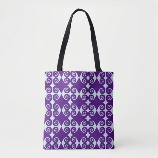 Diamant Krulpatroon Tote Bag (Voorkant)