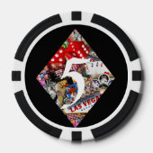 Diamant - Las Vegas Speelkaart Vorm Poker Chips (Voorkant)