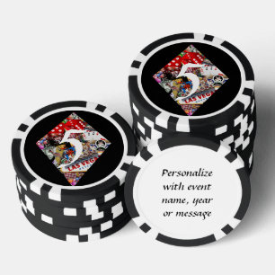 Diamant - Las Vegas Speelkaart Vorm Poker Chips