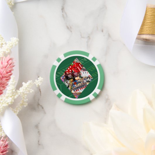 Diamant - Las Vegas Speelkaart Vorm Poker Chips (Huwelijk)