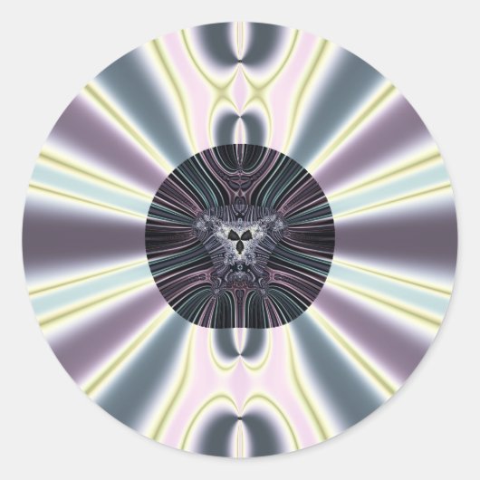 Diamant Lichtjes Ronde Sticker (Voorkant)