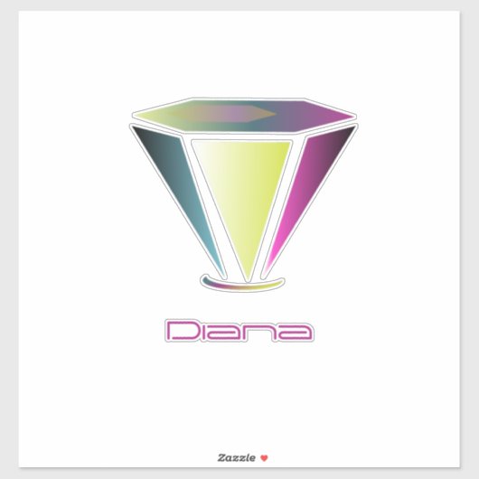 Diamant Logo Tekst Naam Zakelijke Auto Sticker (Vel)