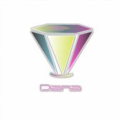 Diamant Logo Tekst Naam Zakelijke Auto Sticker (Voorkant)