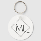 Diamant Logo | Wit Sleutelhanger (Voorkant)