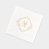 Diamant monogram met bloemen servetten (Links)